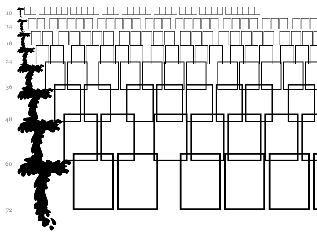 Splash font waterfall